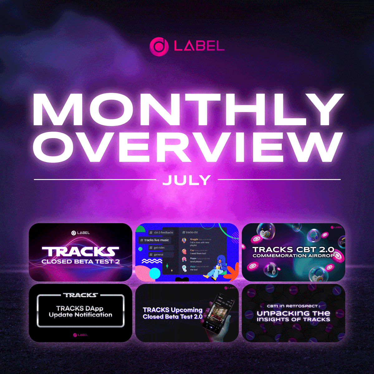 🎶 LABEL July Summary 🚀 Earn rewards by listening to music during work, study, and relaxation. Experience a month of milestones with LABEL Foundation! From the electrifying CBT 2.0 launch to exciting 'Lucky Draw' events and airdrops, we've been on an extraordinary musical…
