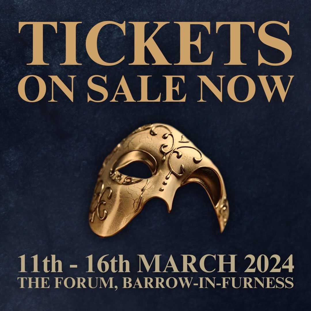 🌟🎭 Tickets are now ON SALE for The Phantom of the Opera at the Forum Barrow from 11th to 16th March 2024! 
🌹✨ Be the first to secure your seats and experience the enchanting musical
🎭🎶 theforumbarrow.co.uk/event/abbey-mu…