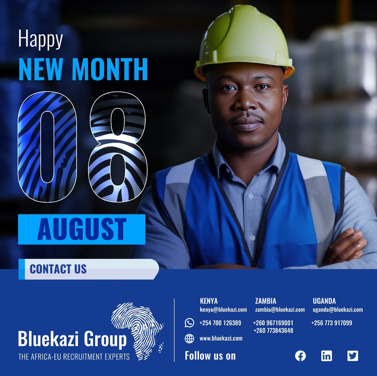 BluekaziGroup's tweet image. Happy new month from Bluekazi Group. We welcome you and look forward to working with you in the coming month. We wish you a happy and fulfilling new month.

#recruitmentagency #workingingermany #opportunitiesingermany #internationaljobs