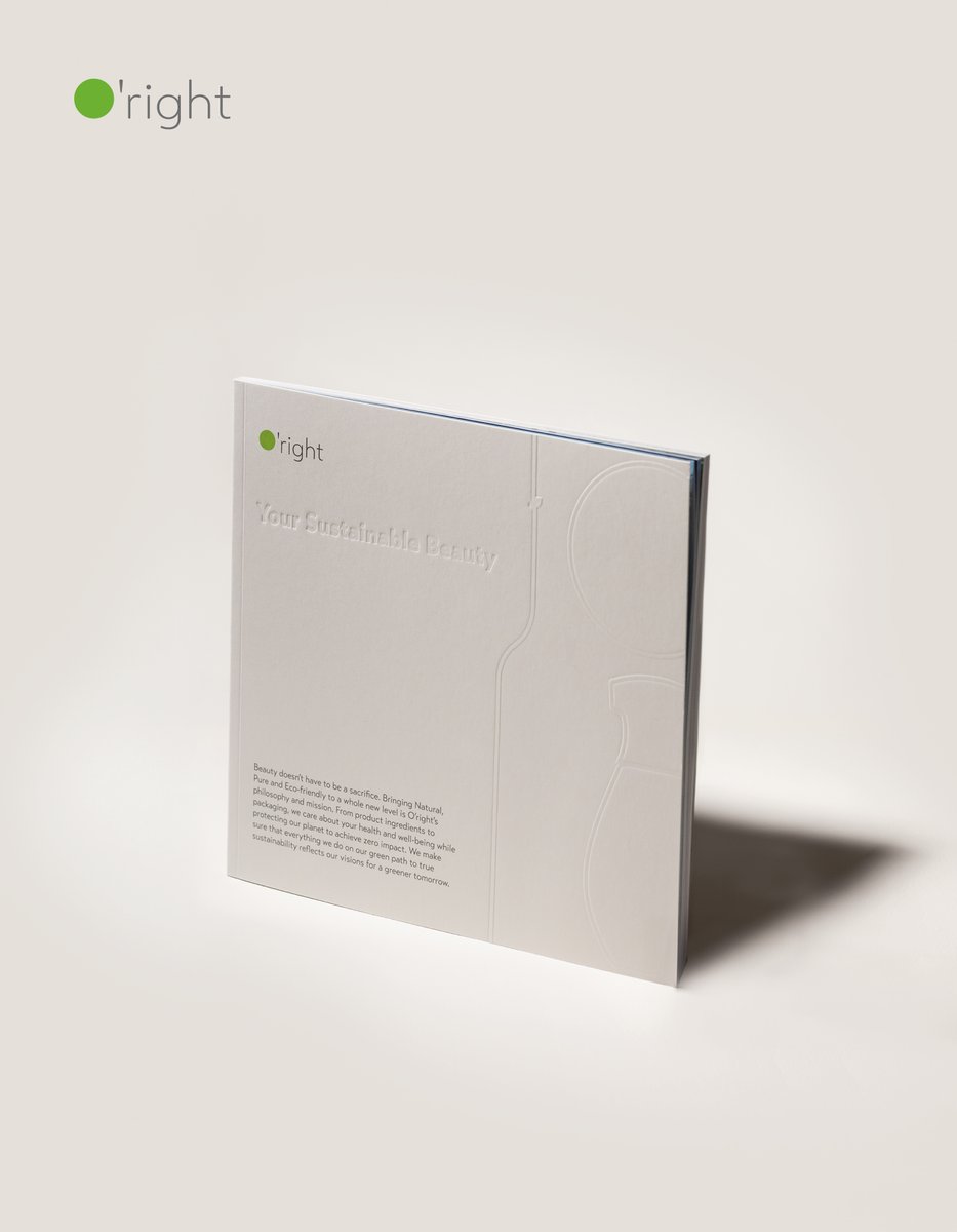 OrightOfficial's tweet photo. Presenting the brand new O'right Brand Catalog, a testament to 20 years of relentless effort.

－Your beauty, the zero carbon way
#Oright
#TogetherGreener https://t.co/sNZnrMSgVR