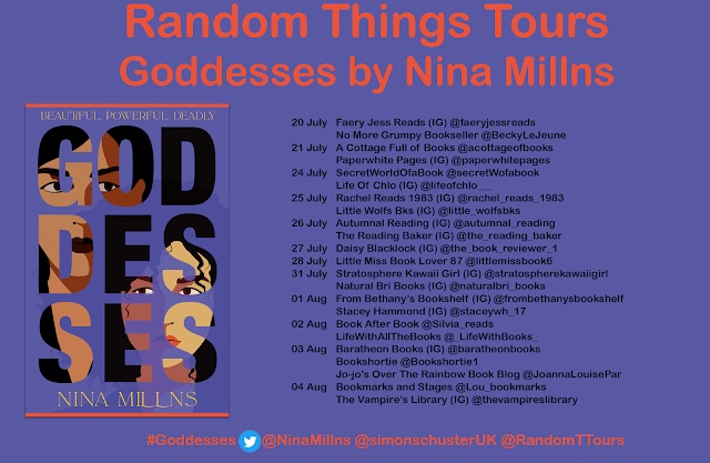 RandomTTours's tweet photo. Bethanys Book Shelf: BOOK TOUR STOP x RANDOM THINGS TOURS: Goddesses by... https://t.co/ExkJjSTBBE 

#Goddesses @NinaMillns @simonschusterUK #RandomThingsTours @_thisisbethany https://t.co/yeubv0TLER