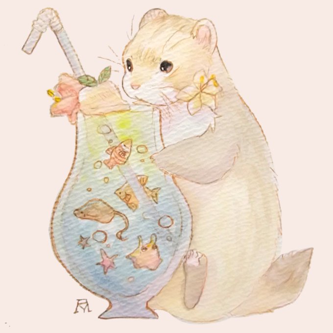 「hamster watercolor (medium)」 illustration images(Latest)