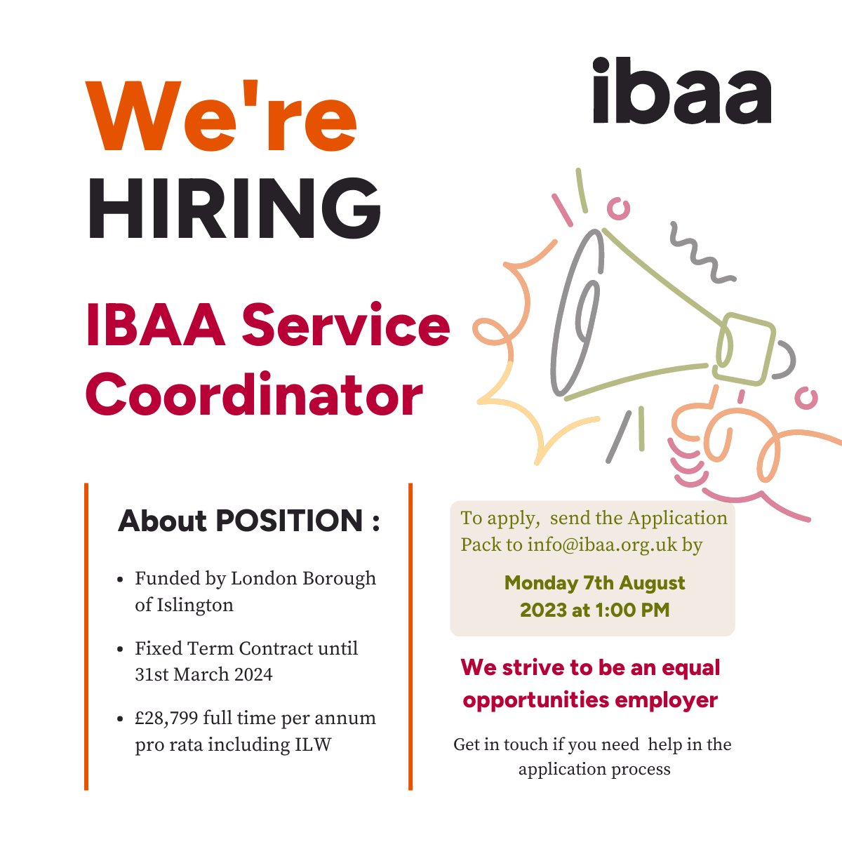 Islington BAMER Advice Alliance (@advicebamer) on Twitter photo ⏲️There is still time to apply to join us!
1⃣download the pack at ibaa.org.uk/get-involved/i…
2⃣ send it to info@ibaa.org.uk ⏲️There is still time to apply to join us!
1⃣download the pack at ibaa.org.uk/get-involved/i…
2⃣ send it to info@ibaa.org.uk