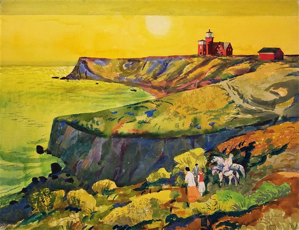 FrankMalfitano's tweet photo. PAINTING OF THE DAY: SUMMERTIME, MARTHA’S VINEYARD, 1964 by #MillardSheets #painting #art #AmericanArtist #1960s #summertime #MarthasVineyard https://t.co/2nllWAWbqI