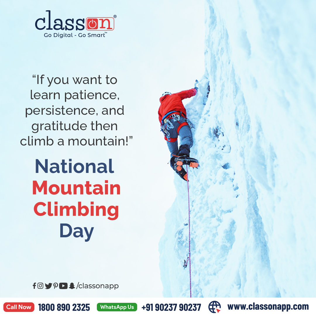 classonapp's tweet photo. National Mountain Climbing Day

#NationalMountainClimbingDay #MountainClimbing #AdventureSeekers #ExploreTheMountains #OutdoorAdventures #MountainEnthusiasts #NatureLovers #MountainViews #ClimbHigher #OutdoorExploration #GetOutside #NatureAdventures https://t.co/pQgk8m0ZLB