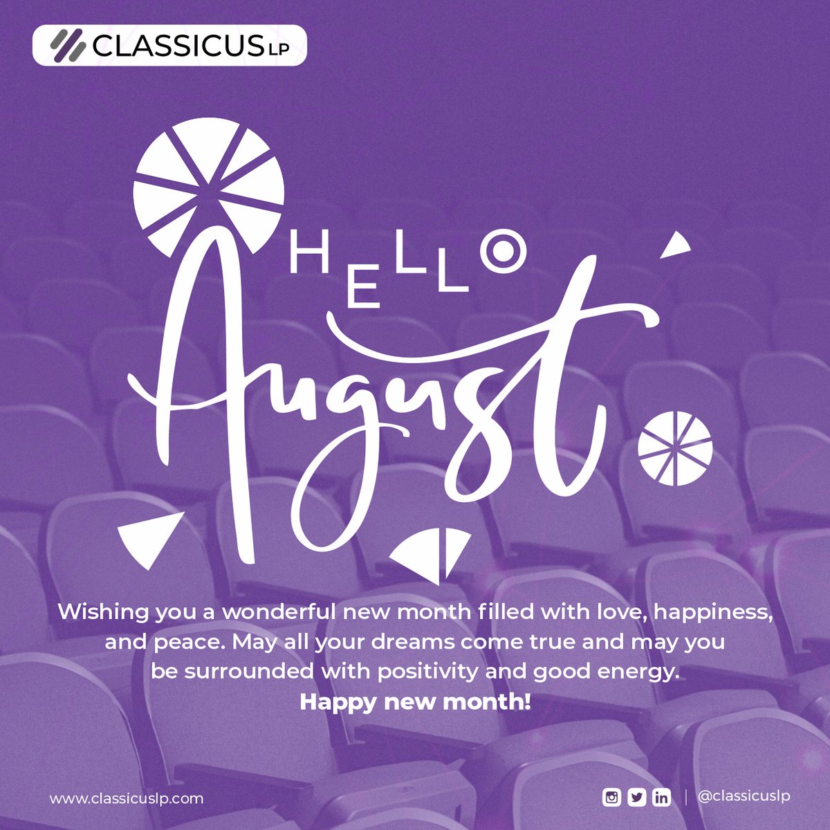 classicuslp's tweet photo. Happy new month!!! We wish you a month of love, happiness and peace. May all your dreams come true and may you be surrounded with positivity and good energy. Cheers!!!
#August#newmonth#lawyer#solicitor#seventhmonth#lagosbusinesslawyer#blessings#blessings#eighthmonth# https://t.co/LWLWTuHxTj