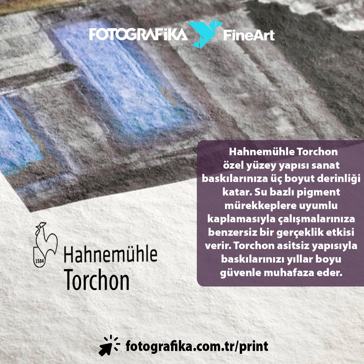fineartbaski's tweet photo. Eşsiz dokusu ile sanatsal çoğaltımlarınıza derinlik katan Torchon, profesyonellerin tercih ettiği giclée baskı medyalarımız arasındadır...

https://t.co/IsJNFmtGoi

#hahnemühle #torchon #fineart #gicleeprint #tıpkıbasım #sanat #baskı #print #photography #fineartphotography https://t.co/s6qUObcciD