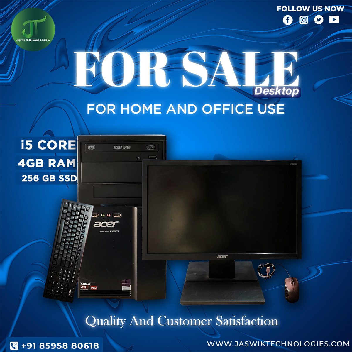 jaswiktech's tweet image. &quot;📷 Power and Performance at Your Fingertips: Unleash Your Potential with our i5 Desktop Sale! 📷📷&quot;
.
.
.
.
.
#PowerfulComputing #i5Processor #FastAndEfficient #TechRevolution #PerformanceBoost #SeamlessMultitasking #ProductivityUnleashed #NextGenComputers #TechUpgrade