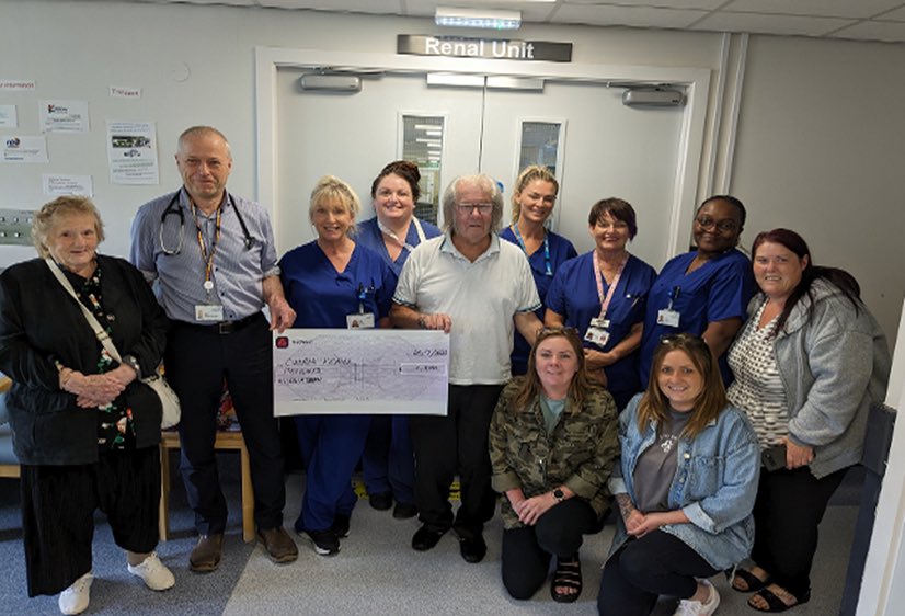 Thank you to the family of the late Gary Slone who donated £2800 to the renal unit at West Cumberland Hospital.  Find out more and keep up to date with our charity news on our Facebook page North Cumbria Hospitals NHS Charity