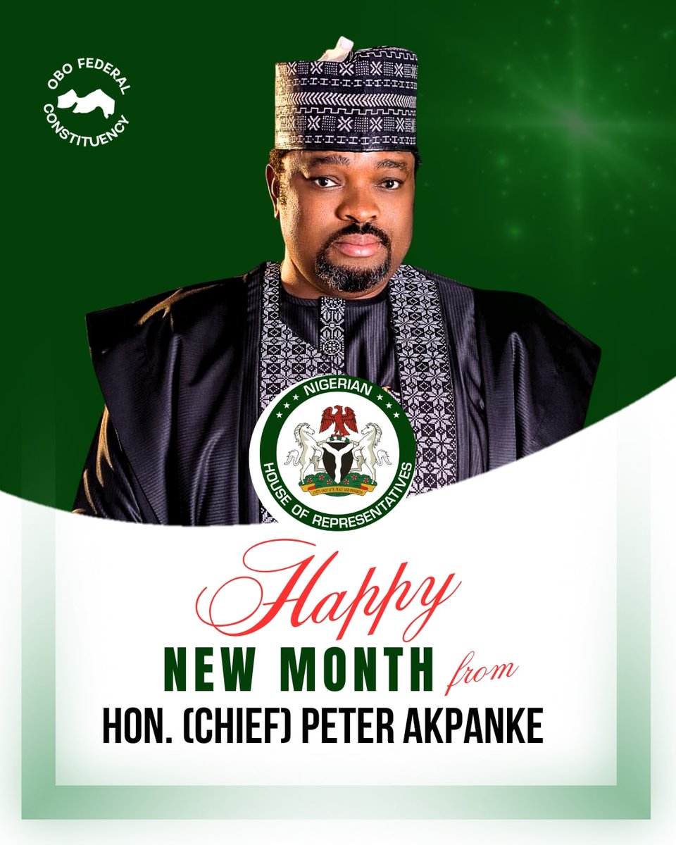 Honpeterakpanke's tweet photo. HON. PETER AKPANKE'S NEW MONTH MESSAGE TO CONSTITUENTS

As we step into this brand new month, I am filled with immense gratitude and joy to represent such an incredible Federal Constituency. I hope this message finds you all in the best of health and high spirits.
HNM https://t.co/7kwJ9cwLG6