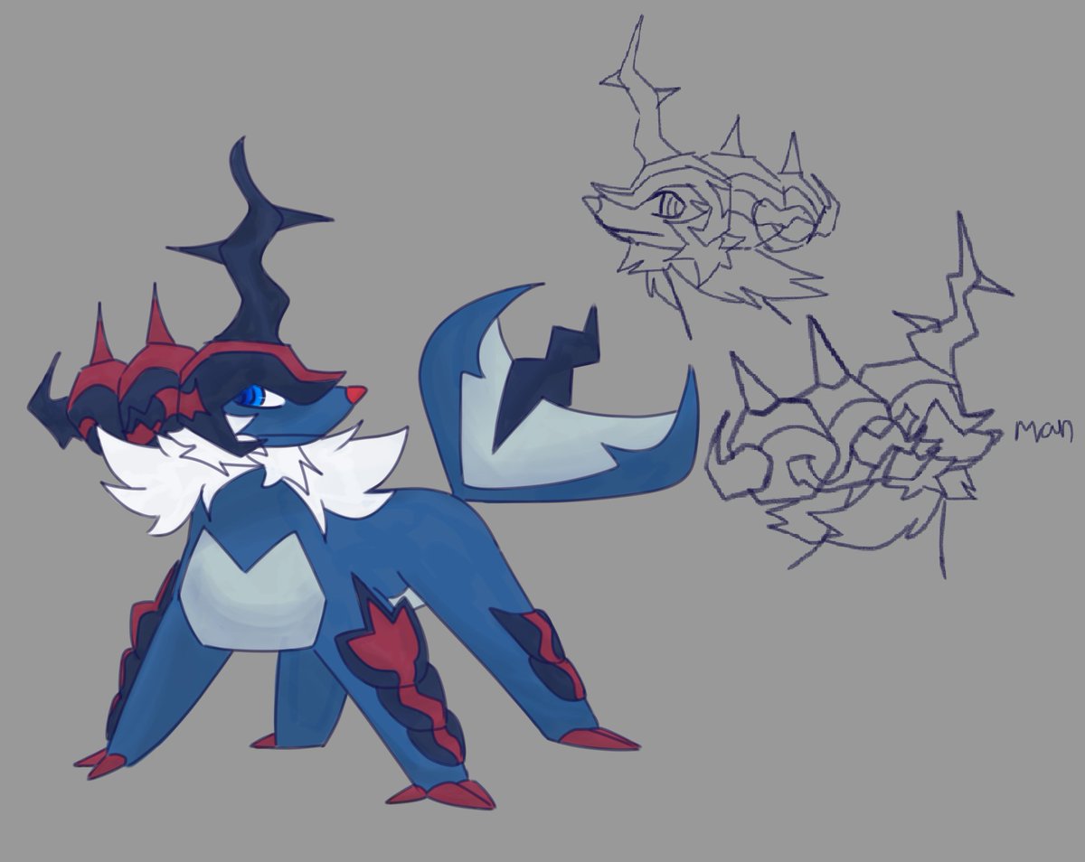 TheMiffster_'s tweet image. Hisui Samurott but with an ever so slight difference 

#HisuianSamurott #Samurott #pokemon #Pokemonlegendsofarceus