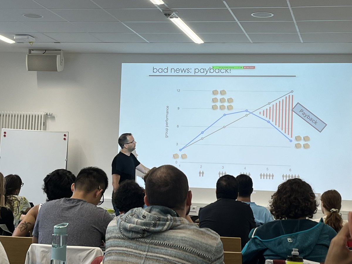 zamakany's tweet photo. And here we begin @SwarmDynamics getting us started the first lecture of the day on swarm robotics @CBehav https://t.co/2QOcK2kQcp