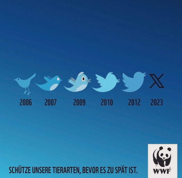 « Protégeons les espèces avant qu’il ne soit trop tard » : quand #WWF (@WWFFrance) rebondit sur le rebranding de #Twitter en #X