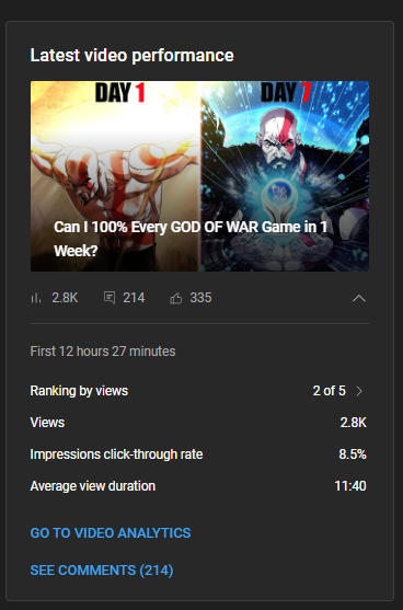 DAMN 11 MINUTES OF WATCH TIME IS FUCKING CRAZY!!!!!

NOW WE WAIT UNTIL YOUTUBE PICKS UP THE VIDEO!