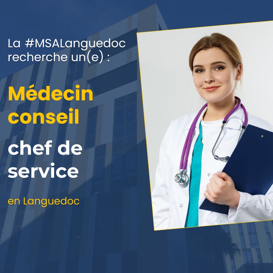 msa_languedoc's tweet photo. La #MSALanguedoc recherche 🕵️‍♀️ son futur #medecin conseil chef de service 👨‍⚕️👩‍⚕️

📍Poste à pourvoir en #Languedoc

📨Candidatures à envoyer avant le 3⃣0⃣septembre  

Toutes les infos sur le poste ⤵️
https://t.co/O9wAbytcwg https://t.co/uIXmGsIjHr