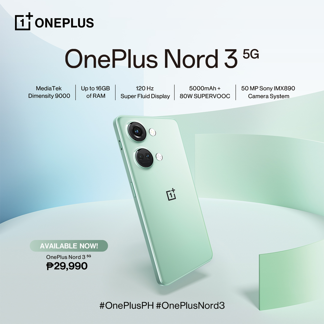 oneplusphl's tweet photo. Get a chance to win a BRAND NEW ONEPLUS NORD 3 5G! Check out the details on the thread on how to win https://t.co/XRD4NtAA5U