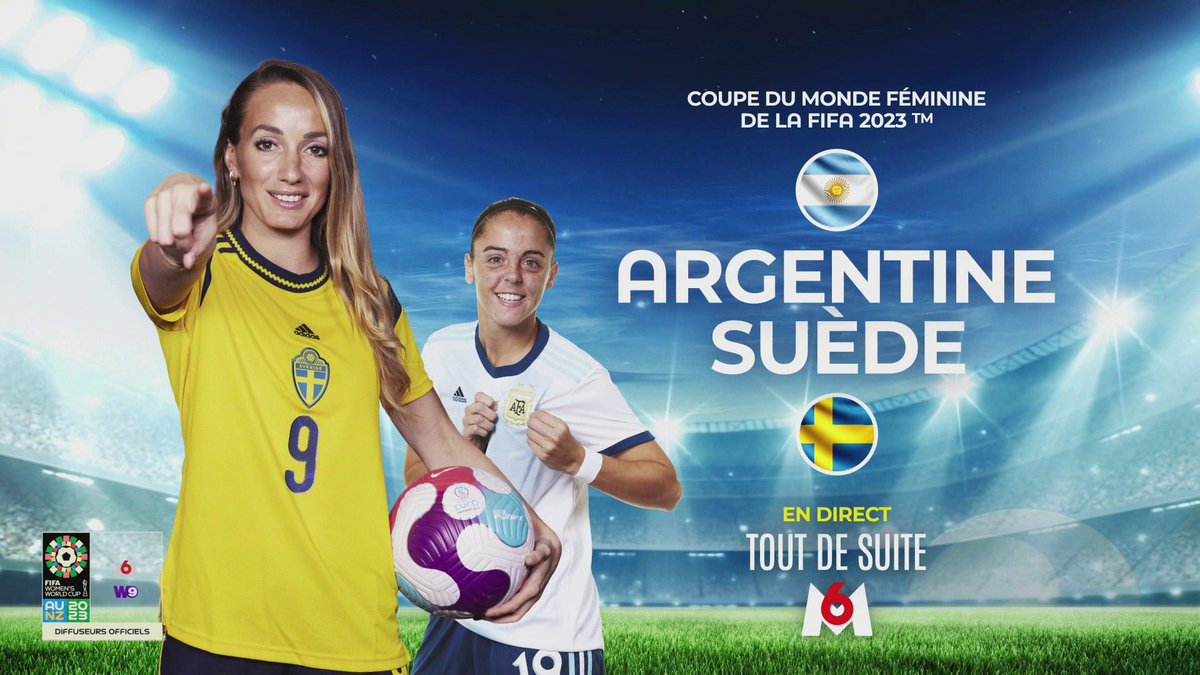 M6's tweet photo. Tout de suite, suivez le match Argentine / Suède ! ⚽ #FIFAWWC #ARGSUE https://t.co/huYsqWiaVk