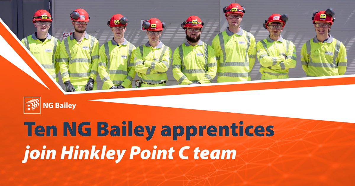 We are delighted to announce that 10 electrical apprentices have recently joined the team at Hinkley Point C as part of the MEH Alliance, following their first year at college.

We look forward to seeing you succeed throughout your apprenticeship journeys with us.

#ngbailey