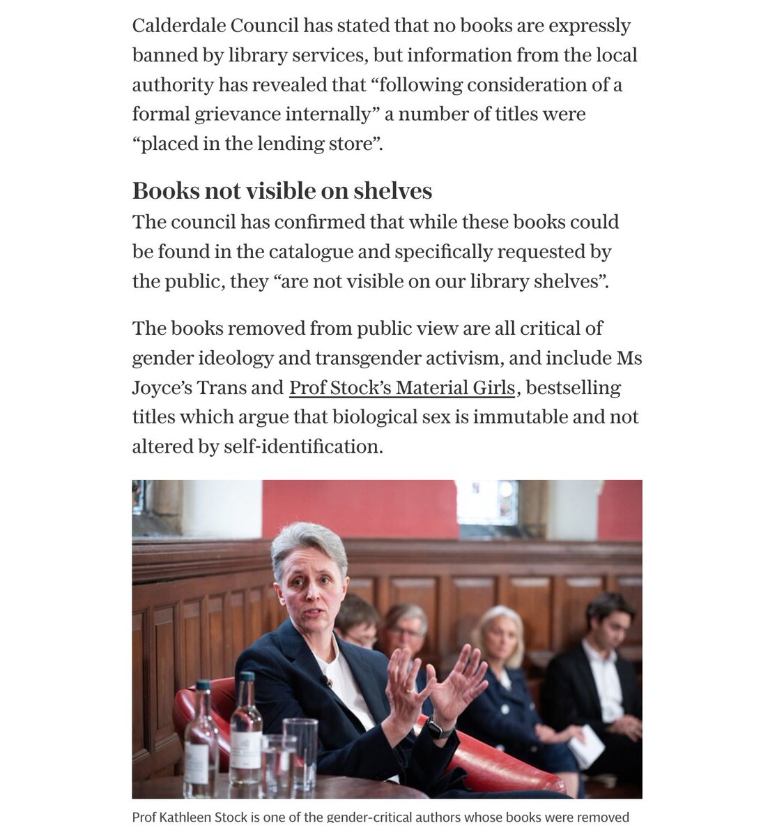 WRN Calderdale & Bradford (@wrncalderbradf) on Twitter photo Psssst book lovers and readers of <a href="/Calderdale/">Calderdale Council</a> - did you know that your local library <a href="/CMBClibraries/">Calderdale Libraries</a> might be hiding books by female authors from you? Pass it on... Censorship in action <a href="/HJoyceGender/">Helen Joyce</a> <a href="/Docstockk/">Kathleen Stock</a> <a href="/AbigailShrier/">Abigail Shrier</a> <a href="/Telegraph/">The Telegraph</a> Psssst book lovers and readers of <a href="/Calderdale/">Calderdale Council</a> - did you know that your local library <a href="/CMBClibraries/">Calderdale Libraries</a> might be hiding books by female authors from you? Pass it on... Censorship in action <a href="/HJoyceGender/">Helen Joyce</a> <a href="/Docstockk/">Kathleen Stock</a> <a href="/AbigailShrier/">Abigail Shrier</a> <a href="/Telegraph/">The Telegraph</a>