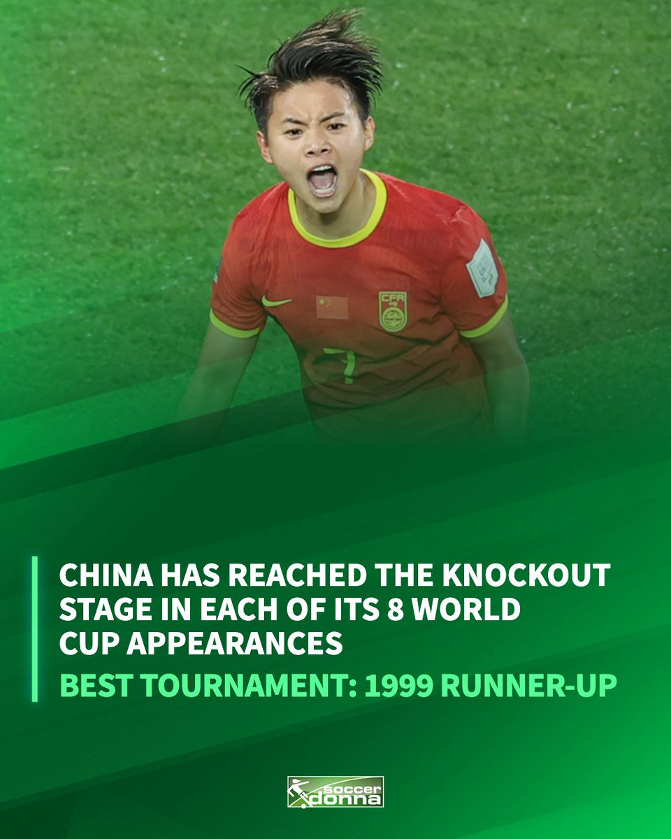 soccerdonna's tweet photo. China threatens to miss the knockout round for the first time!
The Chinese team is currently in third place before the final match and needs to earn points against England to advance to the next round.
#China #CHEENG #FIFAWWC https://t.co/67gmT5G1R8