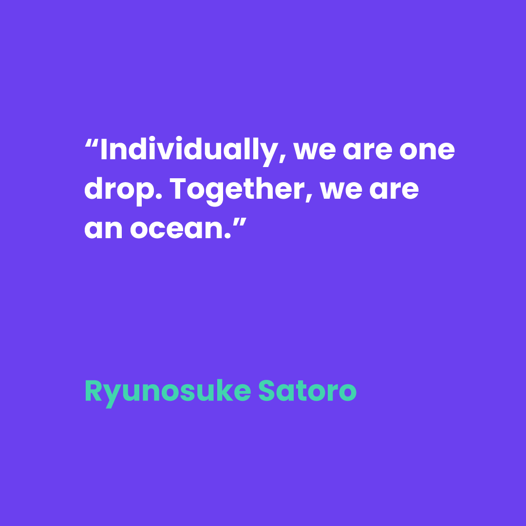CPDJulia's tweet photo. "Individually, we are one drop. Together, we are an ocean." - Ryunosuke Satoro https://t.co/i1ABkeymyf