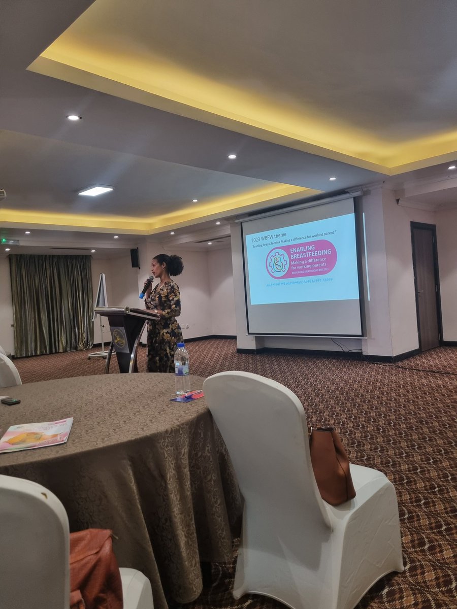 israel_hailu's tweet photo. @SUN_Movement Ethiopia network leads made remarks at 2023 WBFW Celebration followed by official opening speech by H.E @HiwotDarsene Lead Executive Officer at @FMoHealth Nutrition Coordination Office followed by
Coulorful song on BF by children and presentation. https://t.co/I3SieMk2zc