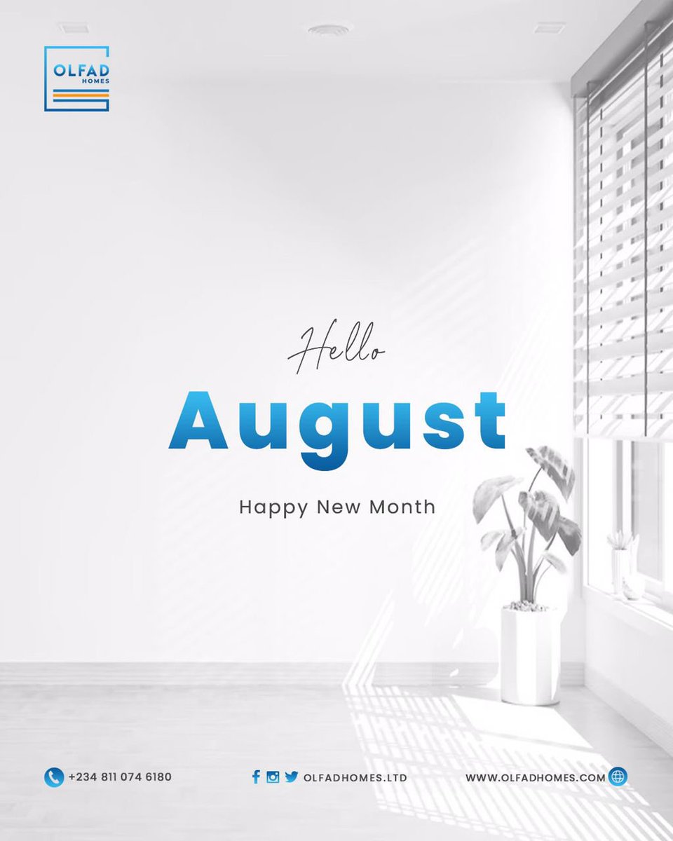 olfadhomes's tweet photo. Finding your dream home is a breeze this August! 

Happy new month from Olfad Homes. 

For property inspections and other info: 
☎️ +2348110746180, +2348099442055, +2348075928025

#HappyNewMonth #HelloAugust #NewBeginnings #OlfadHomes https://t.co/BDlyXFMk2b