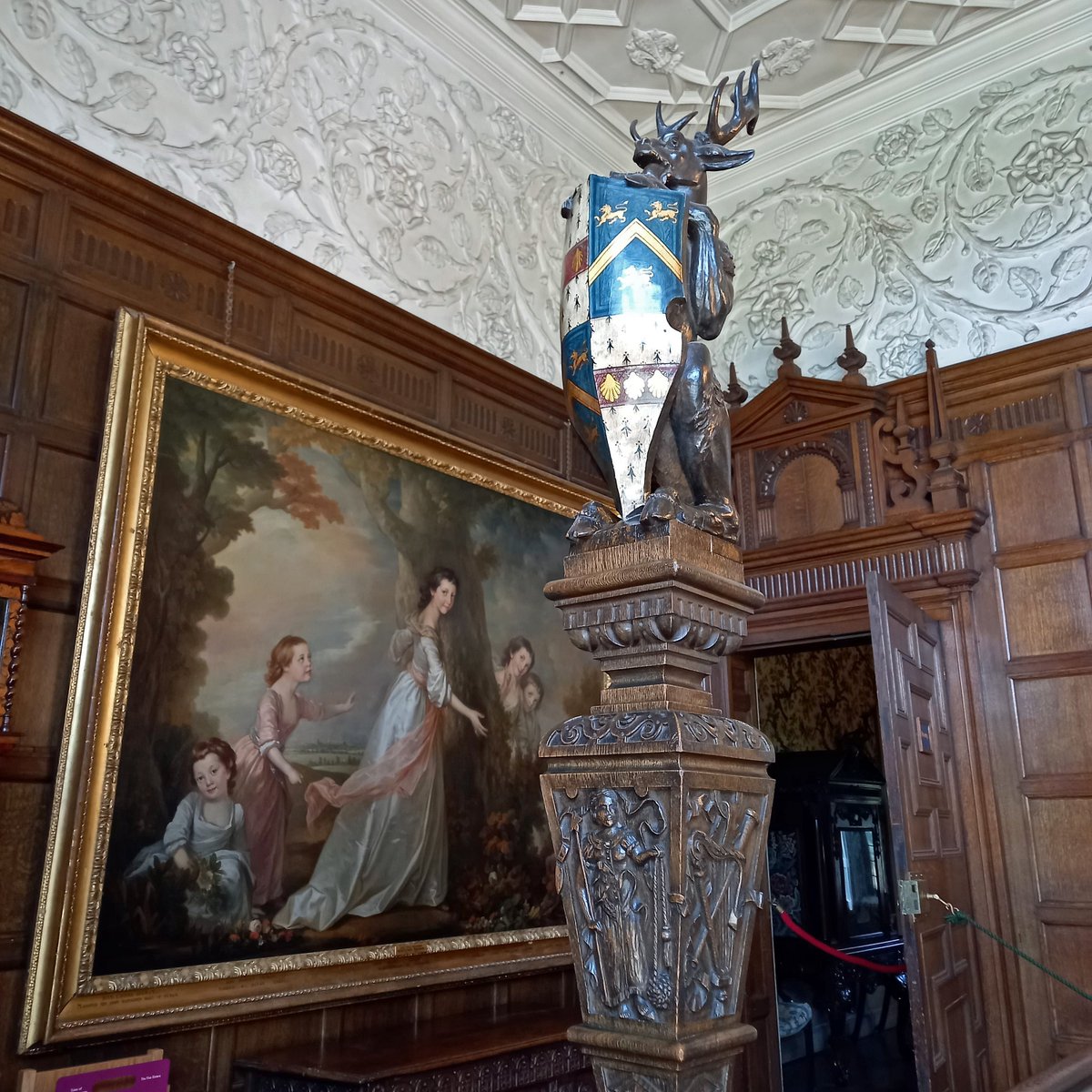 A couple of local photos to celebrate #YorkshireDay. Extravagant newel post finials in the Staircase Hall at @TempleNewsam, Leeds.