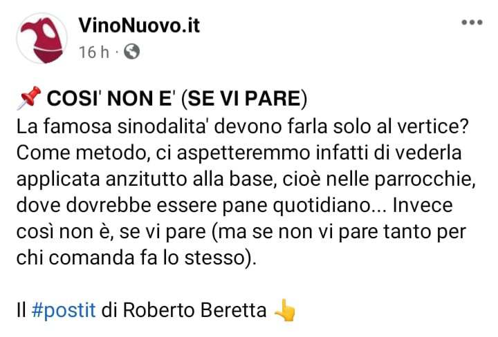 BlogVinoNuovo's tweet photo. #sinodalità #parrocchie https://t.co/oV5GhgvfM0