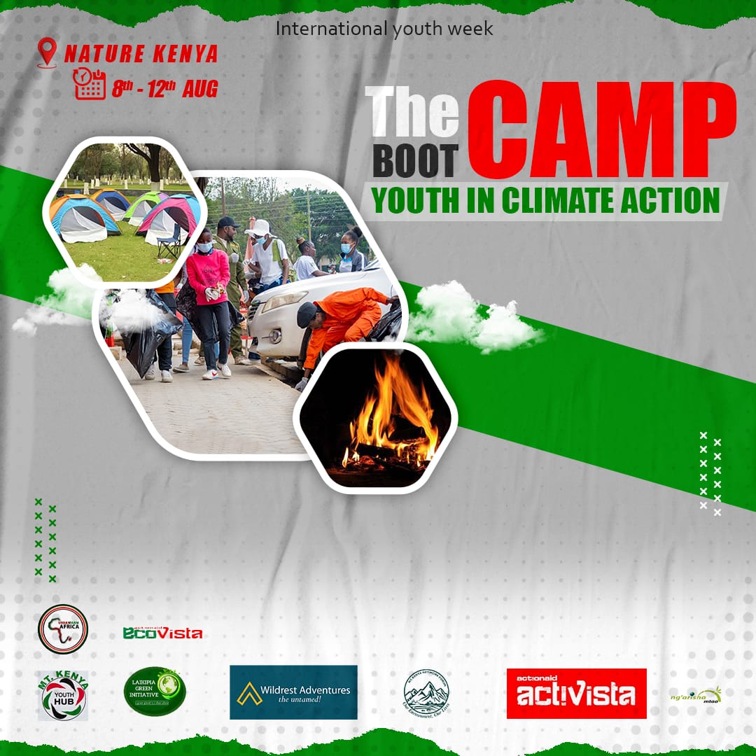 The international youth week is around the corner. Young people in Laikipia have mobilized for a youth boot camp that focus on creating awareness on Climate change mitigation and adaptation. It's a good move considering the low information levels on the same 
#Youth4ClimateAction