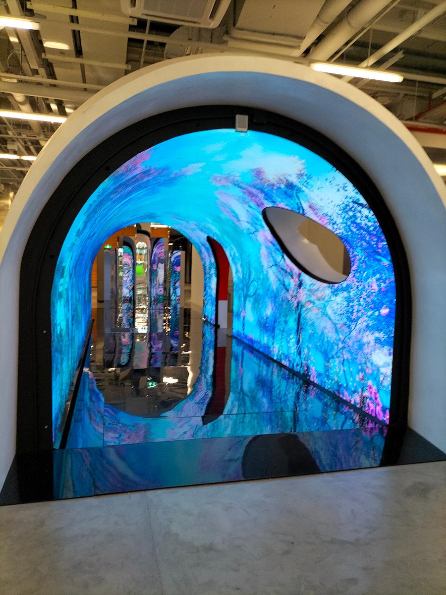 ChrisCsd1's tweet photo. #Digitalpark More pics from our brief visit to the retail/business complex. Two interesting characters &amp; another colourful, light display tunnel. https://t.co/fKxyTTNKfx