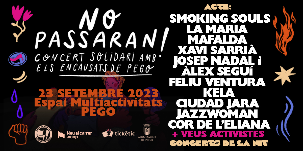 Els diners que recollim es destinaran a pagar les despeses del judici que tenim el 17 d'octubre.

Gràcies per ser al nostre costat, per la vostra estima i la vostra solidaritat.🖤✊🏻

I si no pot vindre, pots col·laborar amb una entrada solidària: ticketic.org/ca/entrades/co…

(2/2)