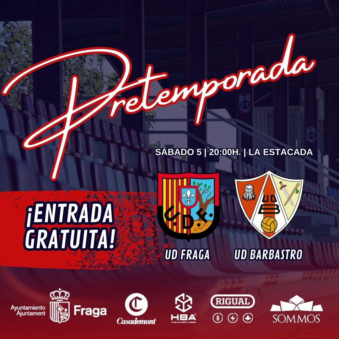 udfraga's tweet photo. ☝️ Ya esta aquí la primera prueba de nivel, para la temp. 23/24 😉👌

Este sábado, nos visitará el recién ascendido a 2ª RFEF @UD_Barbastro

🎫 ENTRADA GRATUITA

Os esperamos a todos en La Estacada a partir de las 20:00h.

🫶 ¡VAMOS FRAGA! 🫶 https://t.co/jGziJVpL2G