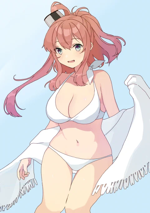 お題箱から、ビキニ姿のサラトガさん #艦これ