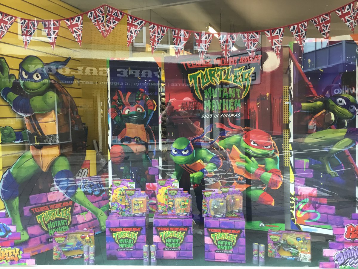 toymasterleigh's tweet photo. Turtles! Turtles! Turtles! The new Teenage Mutant Ninja Turtles “Mutant Mayhem” toys are here at ToymasterLeigh. Battle cycles, Ninja Shouts figures, stretch ninjas &amp; 4.5” figures in stock. Come and see us in store. #toymasterleigh #TeenageMutantNinjaTurtlesMayhem https://t.co/3vxTq9y9Rq