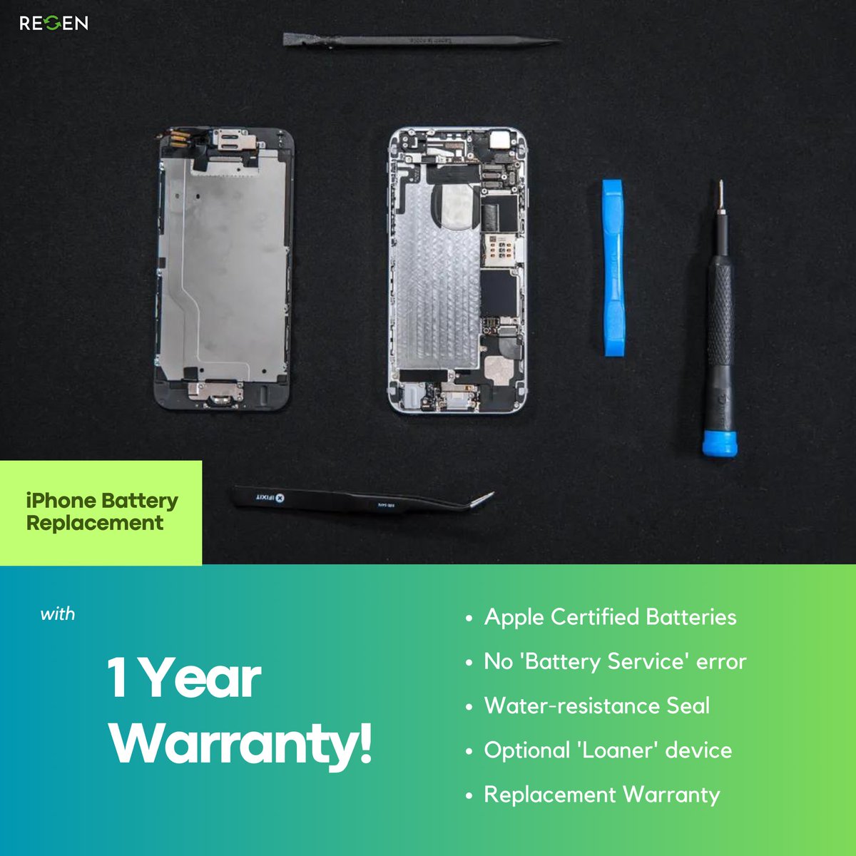 Breathe a new life into your older iPhone with Apple Certified Battery and 1 Year Replacement Warranty!

regen.pk