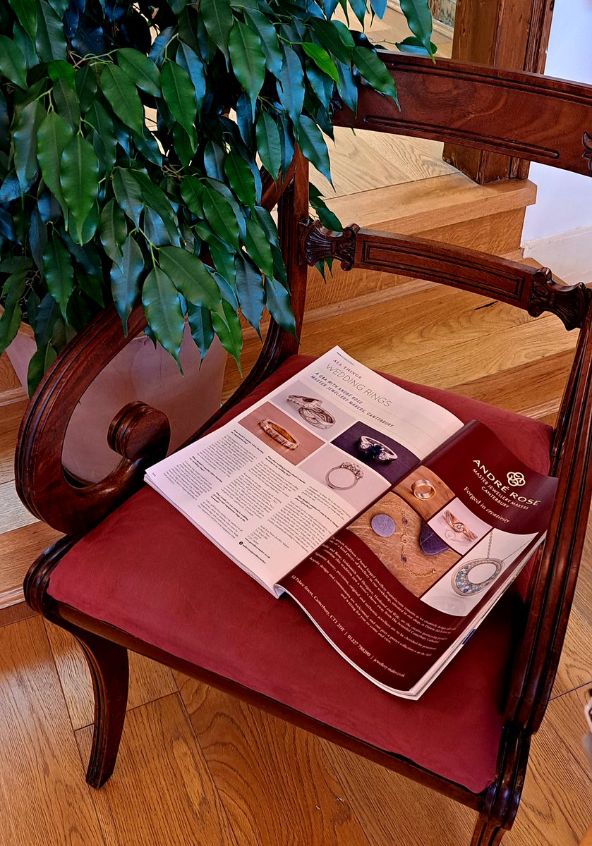 In this month's edition of @insidekent a Q&amp;A wedding feature and full page ad for your viewing and reading pleasure.
#andrerose #ortwinthyssen #bespoke #jewellery  #handcrafted #unique #canterbury #workshop #thekingsmile #palacestreet #supportlocal #forgedincreativity