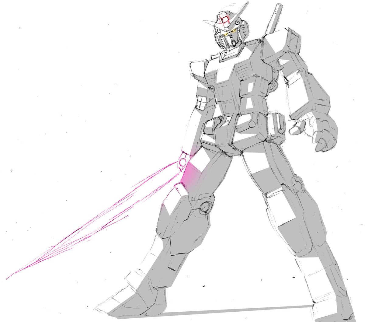 greyscale monochrome robot mecha no humans weapon sword  illustration images