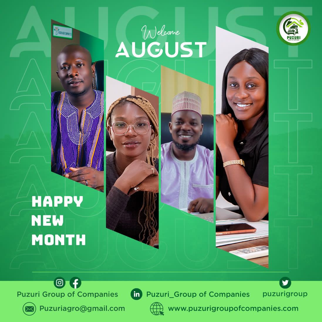 puzurigroup's tweet photo. Greetings from https://t.co/GzW0ijuZzA!
Wishing you a fruitful harvest, smooth construction projects, and seamless logistics this month. 
May your ventures thrive and your journey be successful. 
Happy days ahead! 🌾🏗️🚚

#HappyNewMonth
#AgroIndustrial
#Logistics
#Construction https://t.co/JnooMvX9fw