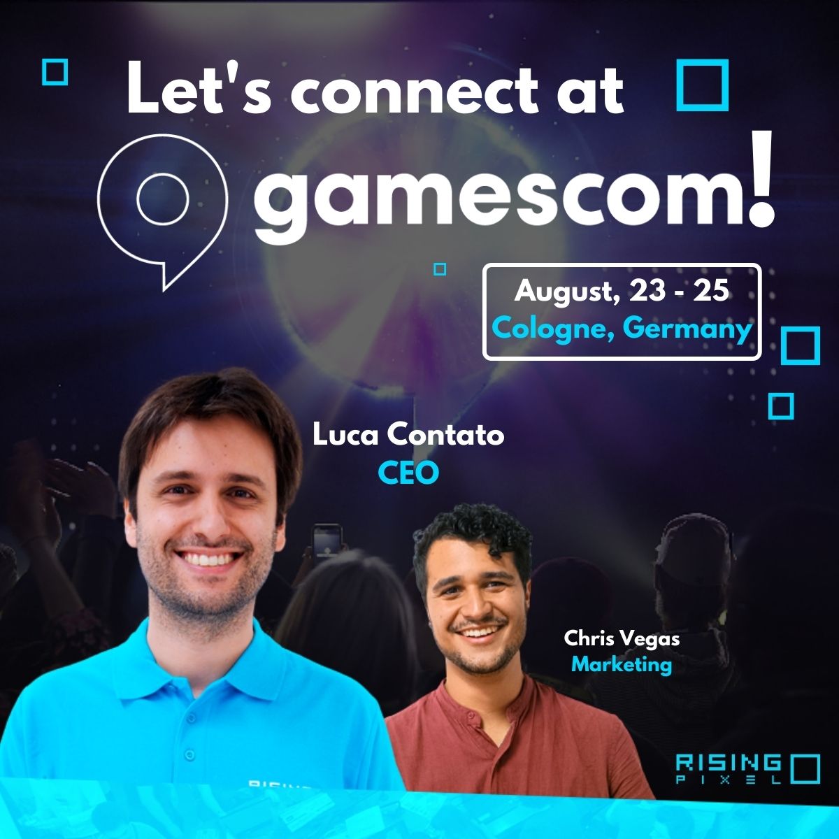 🛫We return to <a href="/gamescom/">gamescom</a>  armed with our #Gamification services, #PlayableAds and, like any skilled player, with a surprise weapon⚔️

🟦<a href="/tatosgames/">Luca Contato</a> and <a href="/EloyVegasR/">Chris Vegas R.</a> are ready to meet you there to create incredible things!

🇮🇨From the Canary Islands to Germany! See you in Cologne!