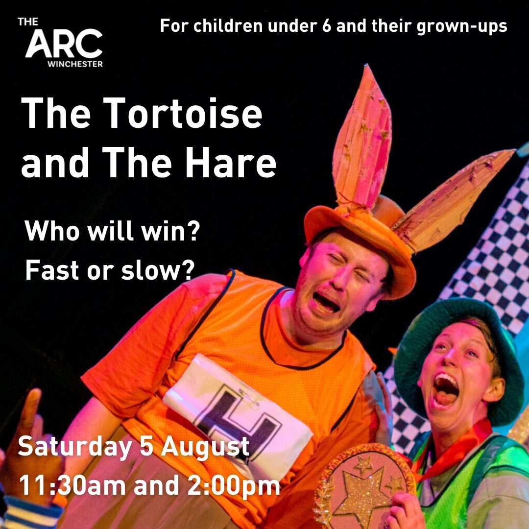 🐢💨 🐰 💨 

Keep the kids entertained this Saturday at The Arc with a brilliantly fun, interactive story - live music, puppetry and a tale you thought you knew. 

🐰 Get ready to hop like a hare and travel like a tortoise! 🐢

@KitchenZoo_ 

Tickets £9: buff.ly/3AQ9hSY
