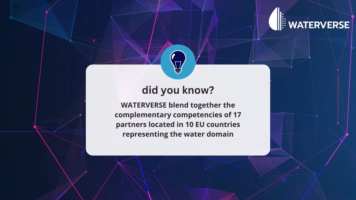 ❓Did you know?💡 

💧In its mission to develop a Water Data Management Ecosystem, <a href="/WaterverseEU/">WATERVERSE 🇪🇺</a> will bring together expertise from 1⃣7⃣ partners around Europe🇪🇺. 

Who are they? 

Check them out: lnkd.in/evkgnj-t