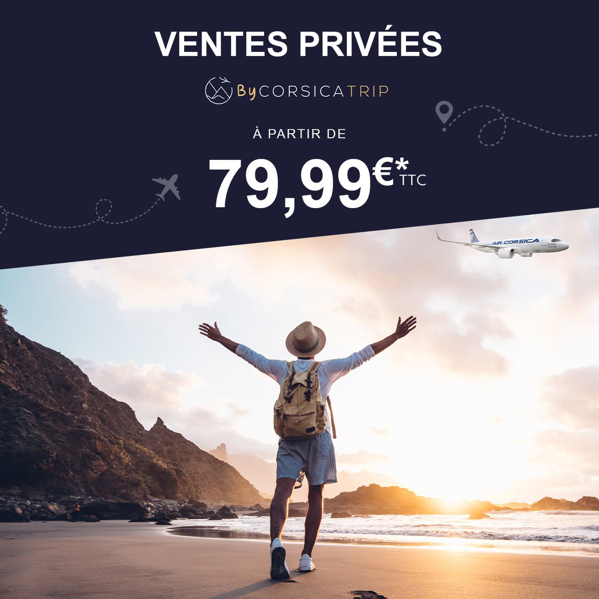 aircorsica's tweet photo. #Partenaire 🛒
🎫 𝗣𝗿𝗼𝗳𝗶𝘁𝗲𝘇 𝗱𝗲𝘀 𝘃𝗲𝗻𝘁𝗲𝘀 𝗽𝗿𝗶𝘃é𝗲𝘀 de @Corsicatrip et achetez vos ✈ #billets d'avion ✈ sur :
👉 https://t.co/E8CA1ucvne
#corsicatrip #aircorsica #partenariat #agencedevoyages #ventesprivees #venteprivee #avion #prixreduit #corsica #corse https://t.co/zyZzJCHAFB