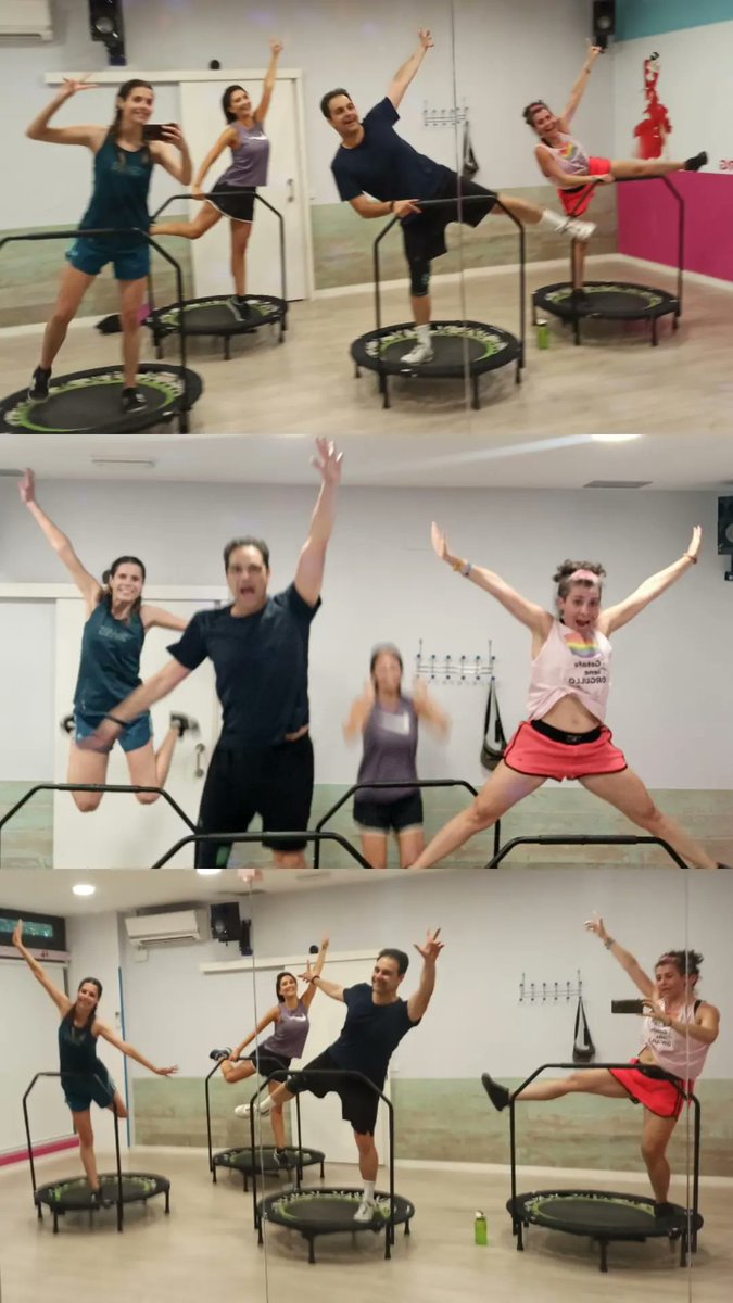 VaneLillo's tweet photo. Ratitos de felicidad entre saltos y bailes. #FinDeCurso #JumpFit https://t.co/EsXg4i6vyi
