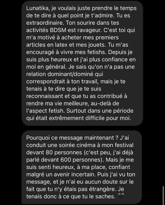 &Ccedil;a me touche toujours lorsque je re&ccedil;ois des messages pareils &hellip; 🖤 https://t.co/z4an2pY52b