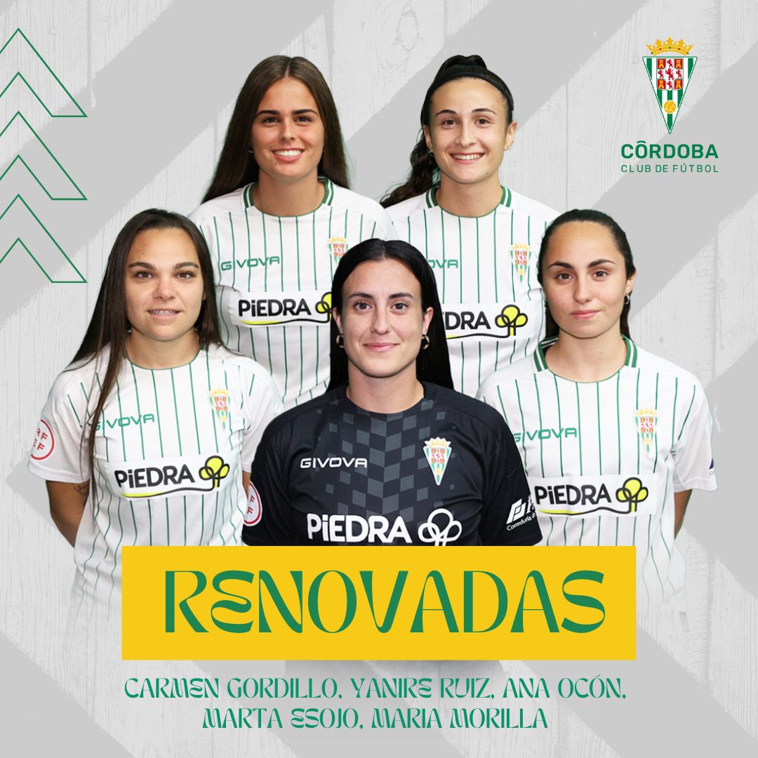 CordobaFemenino's tweet photo. 📣 OFICIAL | 𝗥𝗘𝗡𝗢𝗩𝗔𝗖𝗜𝗢𝗡𝗘𝗦

🫱🏻‍🫲🏽 Acuerdo para la renovación de Carmen Gordillo, Yanire Ruiz, Ana Ocón, Marta Esojo y María Morilla.

🔗https://t.co/AUJz734NQj

#CCFFem #FutFem ⚪️🟢 https://t.co/KtjVCg9F5U