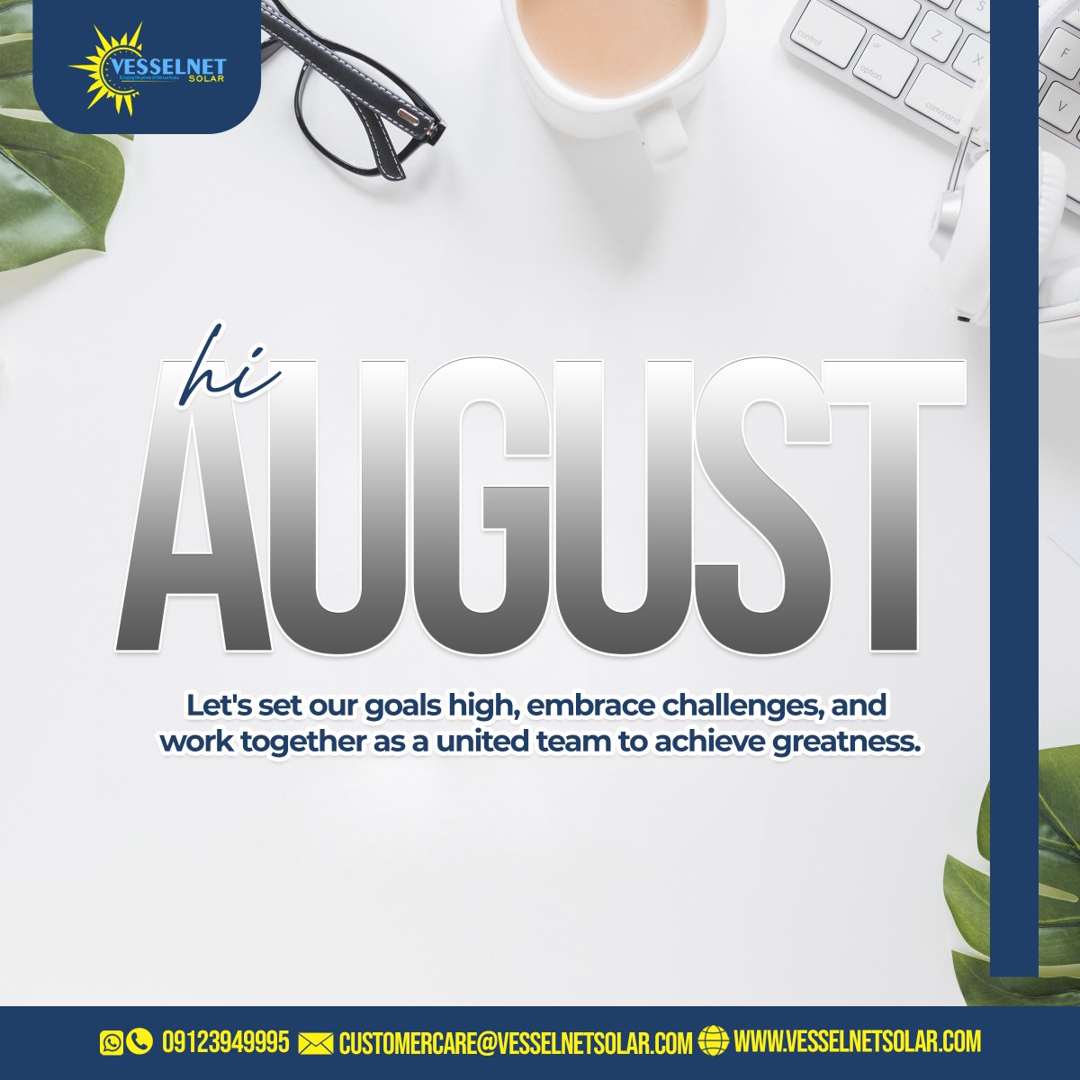 🎉 Happy New Month! 🎉

As we step into this brand-new month, we are excited about the opportunities and possibilities it brings! 🌟✨ Let's set our goals high, embrace challenges, and work together as a united team to achieve greatness.🚀

#HappyNewMonth #NewMonthNewGoals