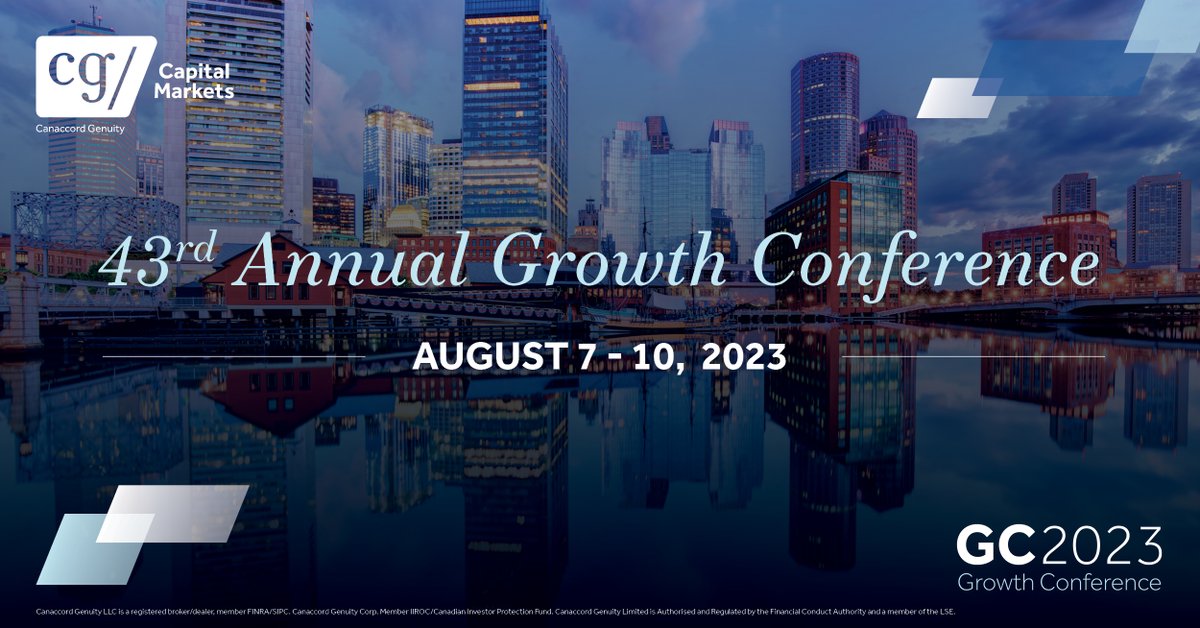 #MSIRLLC client @InModeSolutions (#nasdaq: $INMD) will be attending Canaccord Genuity’s 43rd Annual Growth Conference, hosted August 7-10, 2023 in Boston.
More info: conta.cc/44MqRF9

#inmode #inmd #medtech #medicaldevices  #CGDriven #GC2023 #DrivenByYourSuccess
