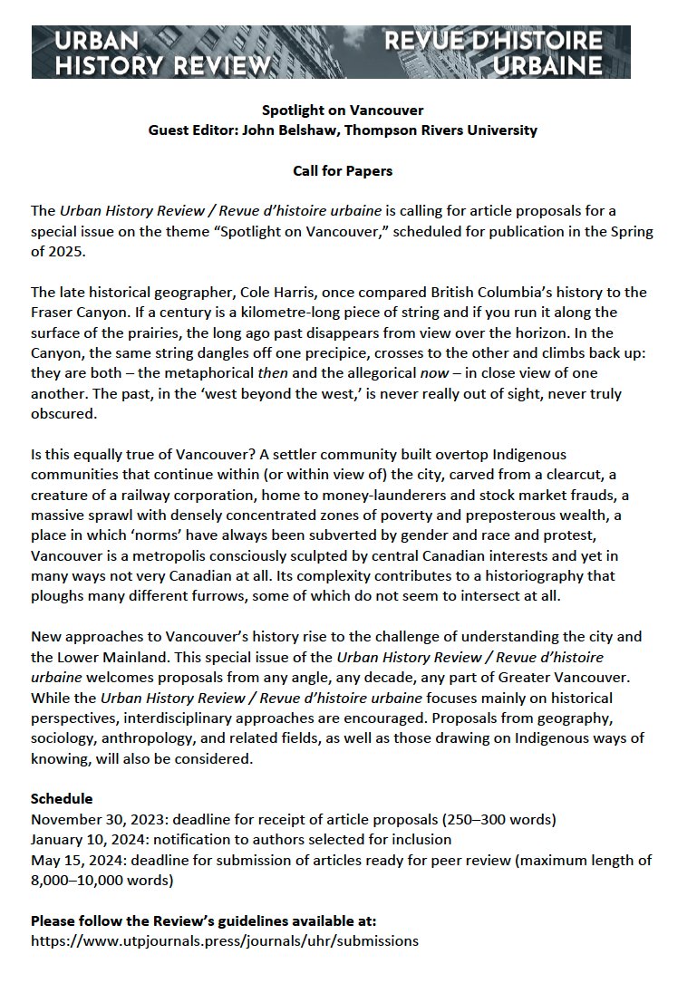 Urban History Review tweet media