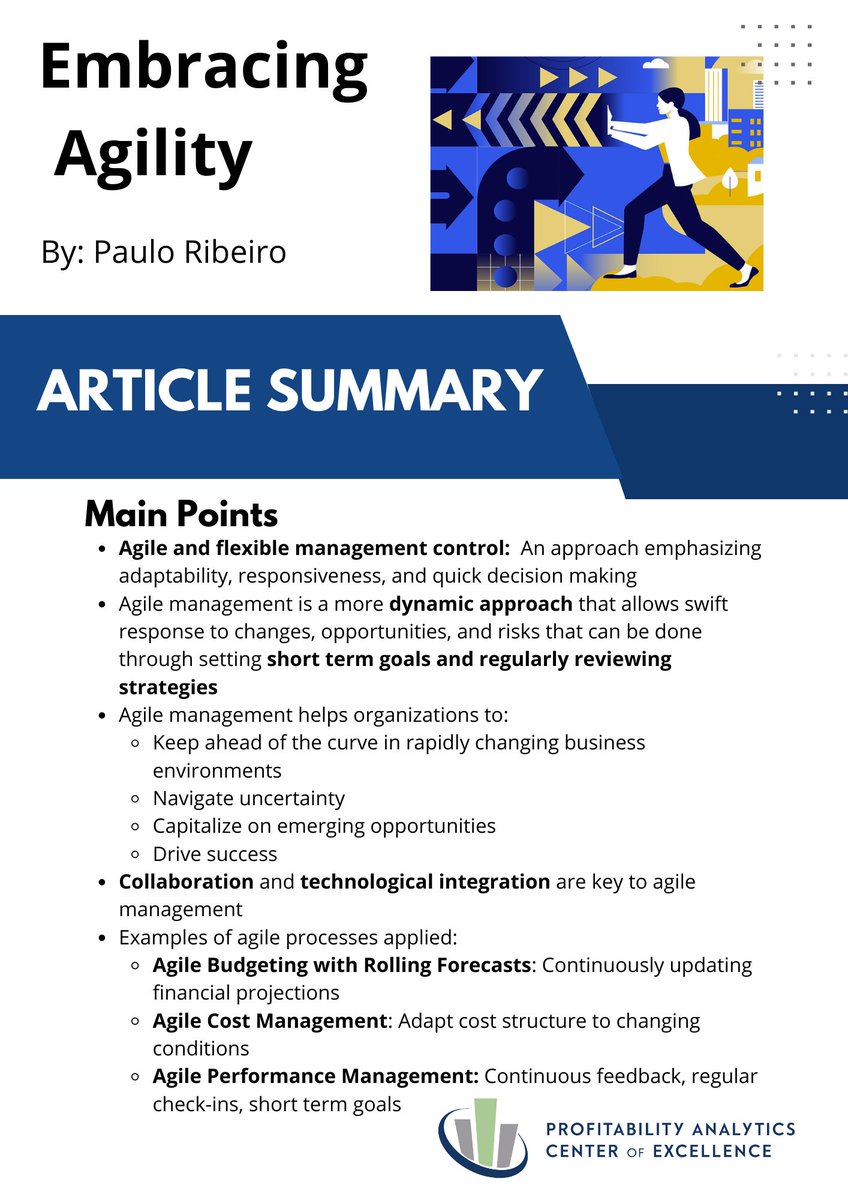 RaefLawson's tweet photo. Embracing #agility in financial management and #FPandA. Thanks to Paulo Jorge Ribeiro (a PACE member) for this article in our Forum. Get the full article here https://t.co/IIqmXyUXbj @asif_masani @AccountingToday #rollingforecasts #Agile https://t.co/uU0BOS3EVJ